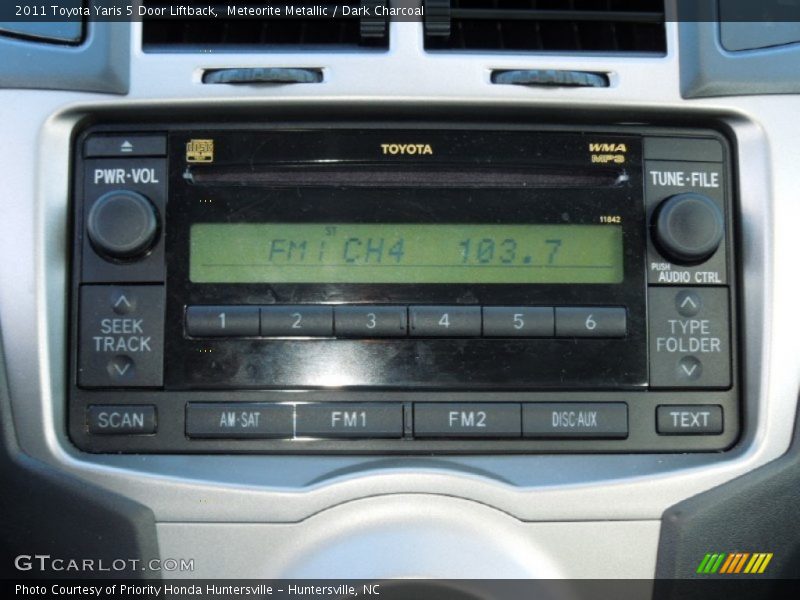 Meteorite Metallic / Dark Charcoal 2011 Toyota Yaris 5 Door Liftback