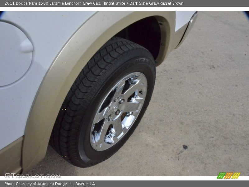 Bright White / Dark Slate Gray/Russet Brown 2011 Dodge Ram 1500 Laramie Longhorn Crew Cab