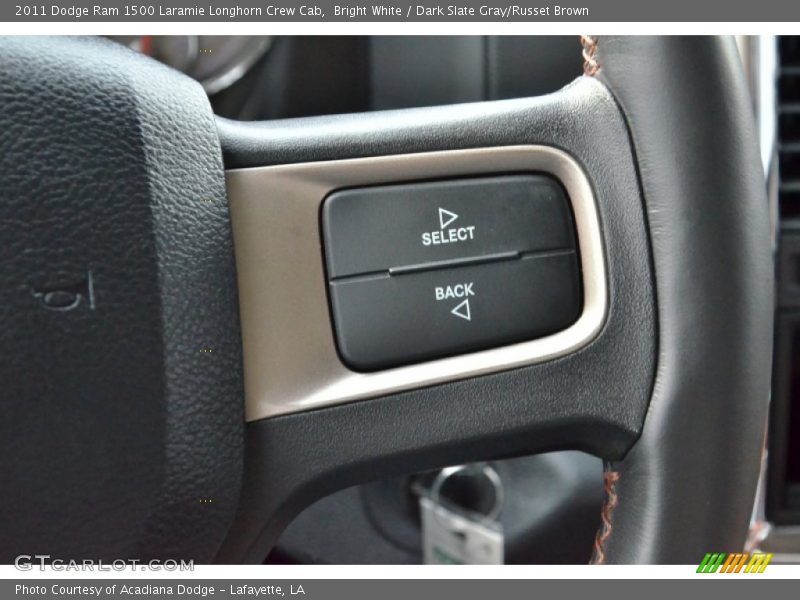 Bright White / Dark Slate Gray/Russet Brown 2011 Dodge Ram 1500 Laramie Longhorn Crew Cab