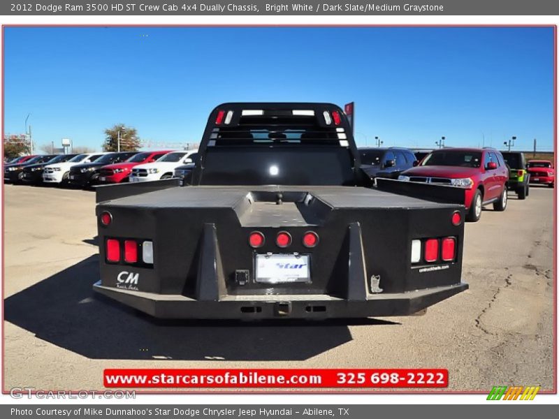 Bright White / Dark Slate/Medium Graystone 2012 Dodge Ram 3500 HD ST Crew Cab 4x4 Dually Chassis