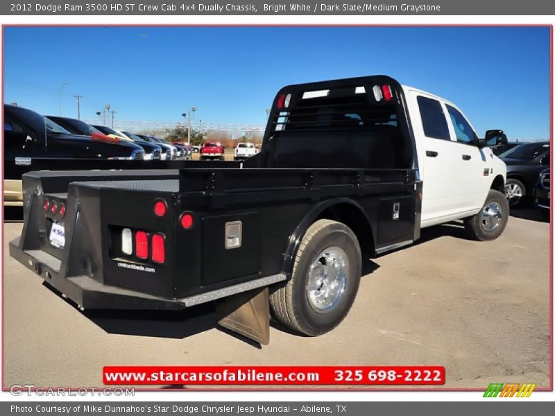 Bright White / Dark Slate/Medium Graystone 2012 Dodge Ram 3500 HD ST Crew Cab 4x4 Dually Chassis
