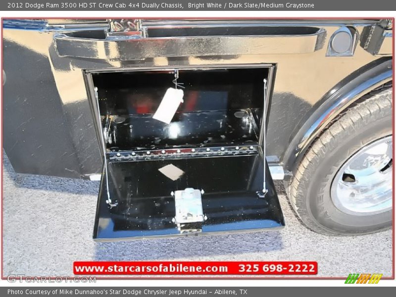 Bright White / Dark Slate/Medium Graystone 2012 Dodge Ram 3500 HD ST Crew Cab 4x4 Dually Chassis