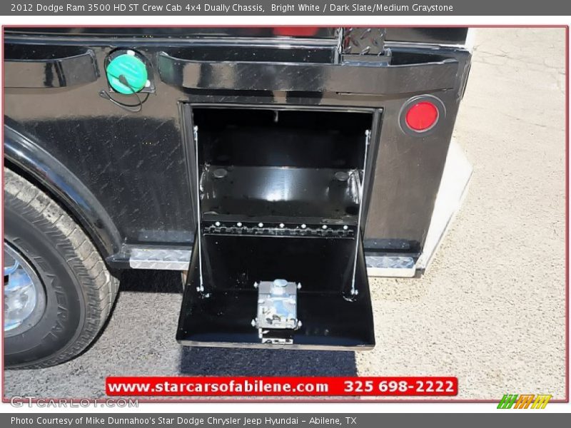 Bright White / Dark Slate/Medium Graystone 2012 Dodge Ram 3500 HD ST Crew Cab 4x4 Dually Chassis