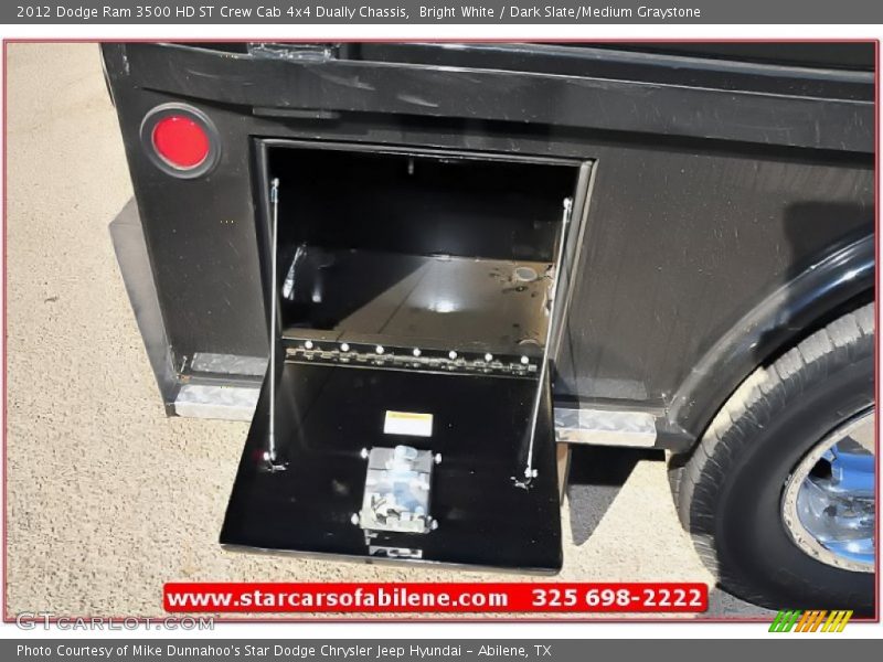 Bright White / Dark Slate/Medium Graystone 2012 Dodge Ram 3500 HD ST Crew Cab 4x4 Dually Chassis