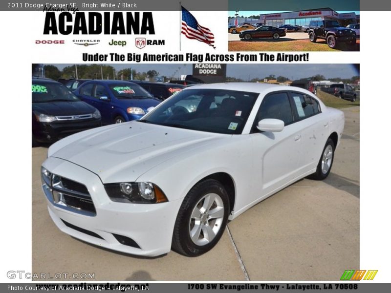Bright White / Black 2011 Dodge Charger SE