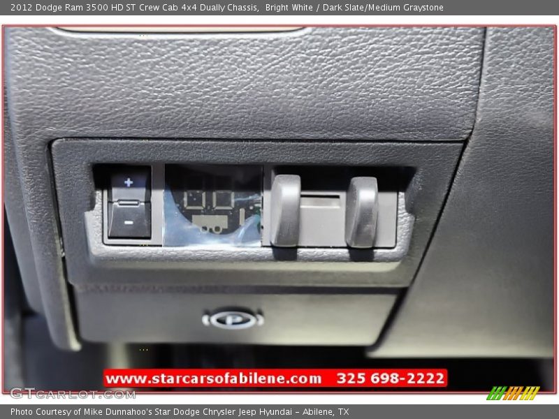 Bright White / Dark Slate/Medium Graystone 2012 Dodge Ram 3500 HD ST Crew Cab 4x4 Dually Chassis