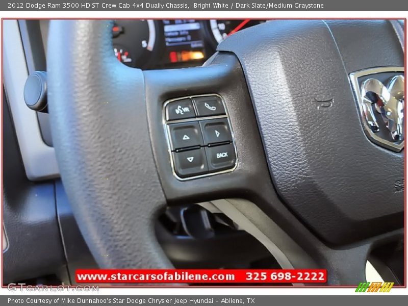 Bright White / Dark Slate/Medium Graystone 2012 Dodge Ram 3500 HD ST Crew Cab 4x4 Dually Chassis
