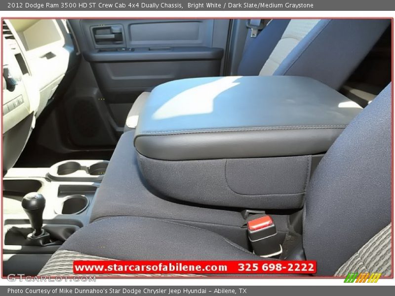 Bright White / Dark Slate/Medium Graystone 2012 Dodge Ram 3500 HD ST Crew Cab 4x4 Dually Chassis