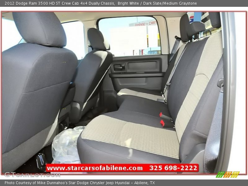 Bright White / Dark Slate/Medium Graystone 2012 Dodge Ram 3500 HD ST Crew Cab 4x4 Dually Chassis