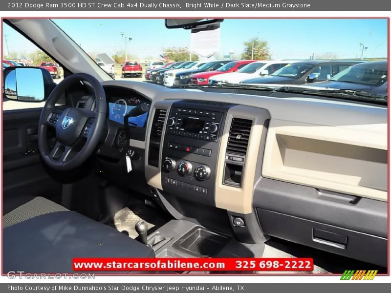 Bright White / Dark Slate/Medium Graystone 2012 Dodge Ram 3500 HD ST Crew Cab 4x4 Dually Chassis