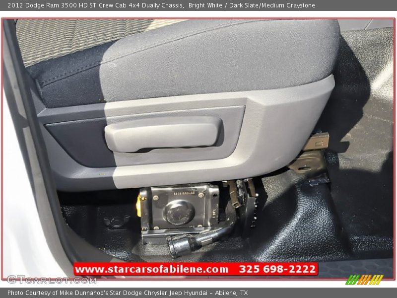 Bright White / Dark Slate/Medium Graystone 2012 Dodge Ram 3500 HD ST Crew Cab 4x4 Dually Chassis