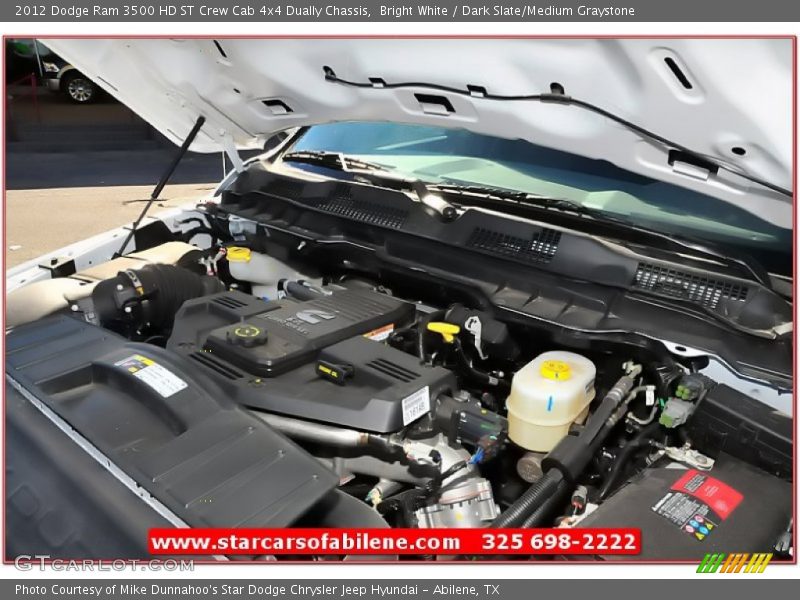 Bright White / Dark Slate/Medium Graystone 2012 Dodge Ram 3500 HD ST Crew Cab 4x4 Dually Chassis