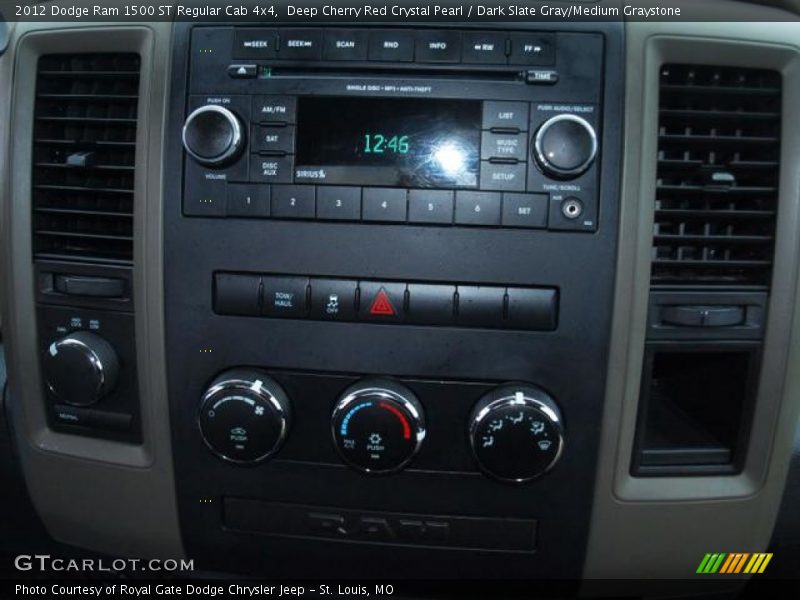 Deep Cherry Red Crystal Pearl / Dark Slate Gray/Medium Graystone 2012 Dodge Ram 1500 ST Regular Cab 4x4