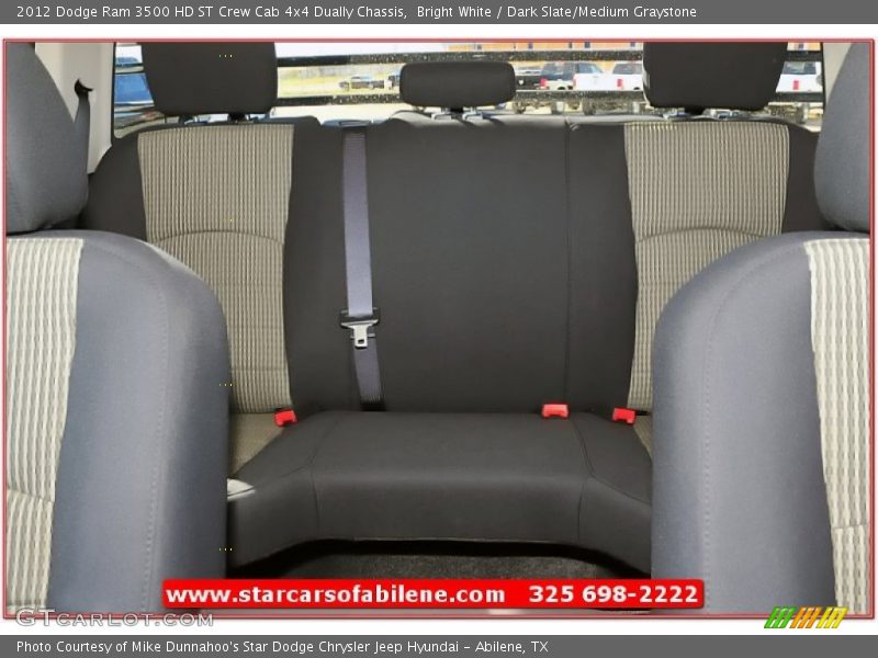 Bright White / Dark Slate/Medium Graystone 2012 Dodge Ram 3500 HD ST Crew Cab 4x4 Dually Chassis