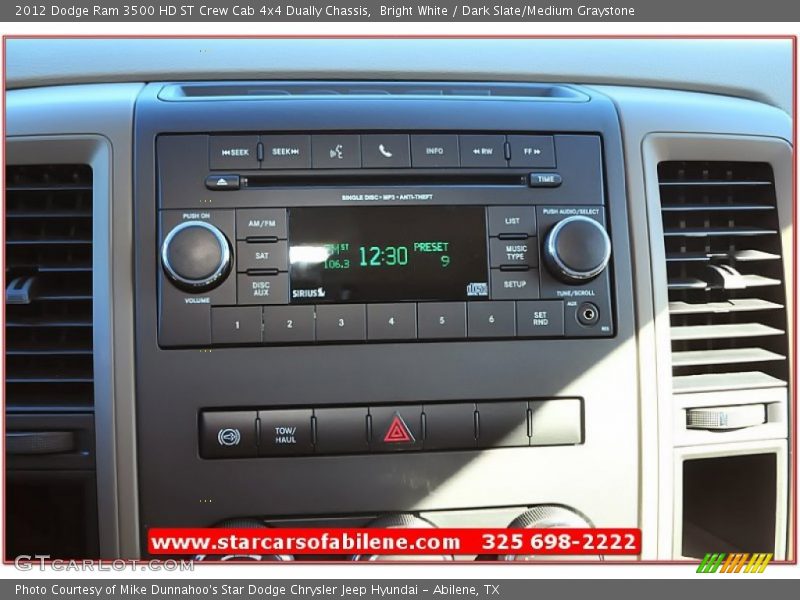Bright White / Dark Slate/Medium Graystone 2012 Dodge Ram 3500 HD ST Crew Cab 4x4 Dually Chassis