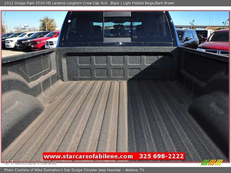 Black / Light Pebble Beige/Bark Brown 2012 Dodge Ram 3500 HD Laramie Longhorn Crew Cab 4x4