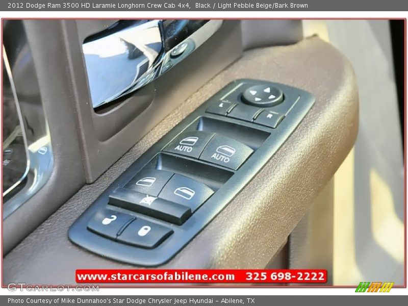 Black / Light Pebble Beige/Bark Brown 2012 Dodge Ram 3500 HD Laramie Longhorn Crew Cab 4x4