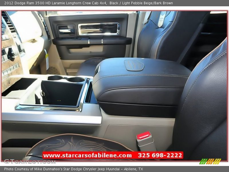 Black / Light Pebble Beige/Bark Brown 2012 Dodge Ram 3500 HD Laramie Longhorn Crew Cab 4x4