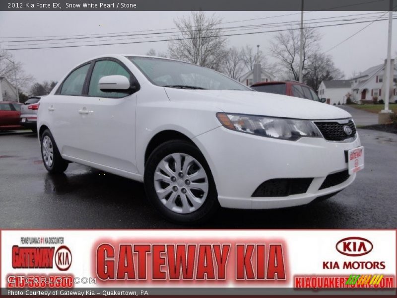 Snow White Pearl / Stone 2012 Kia Forte EX