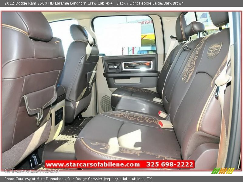 Black / Light Pebble Beige/Bark Brown 2012 Dodge Ram 3500 HD Laramie Longhorn Crew Cab 4x4
