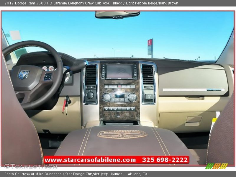 Black / Light Pebble Beige/Bark Brown 2012 Dodge Ram 3500 HD Laramie Longhorn Crew Cab 4x4
