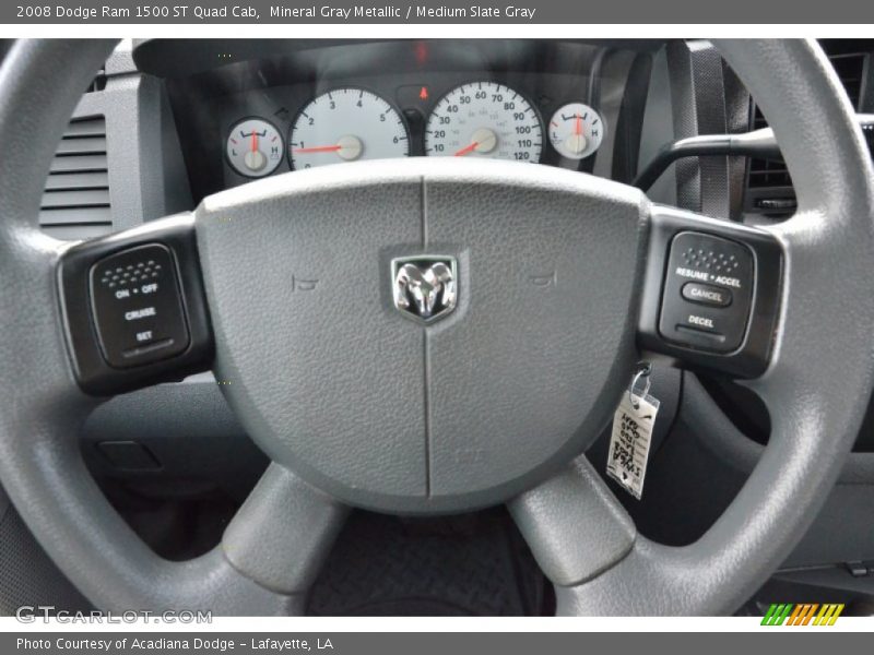 Mineral Gray Metallic / Medium Slate Gray 2008 Dodge Ram 1500 ST Quad Cab