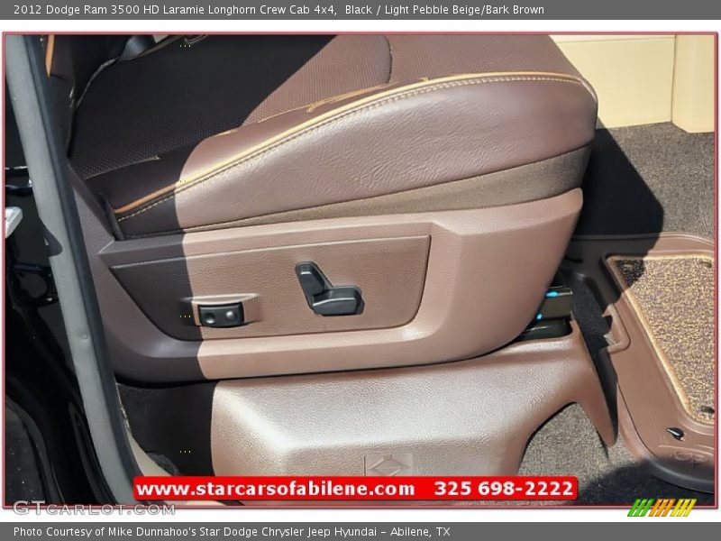 Black / Light Pebble Beige/Bark Brown 2012 Dodge Ram 3500 HD Laramie Longhorn Crew Cab 4x4