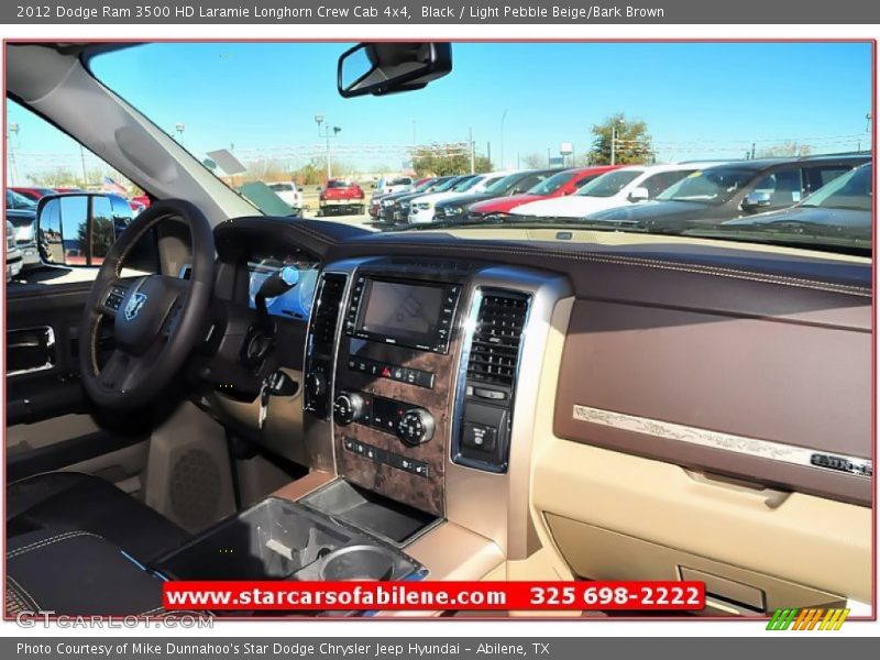 Black / Light Pebble Beige/Bark Brown 2012 Dodge Ram 3500 HD Laramie Longhorn Crew Cab 4x4