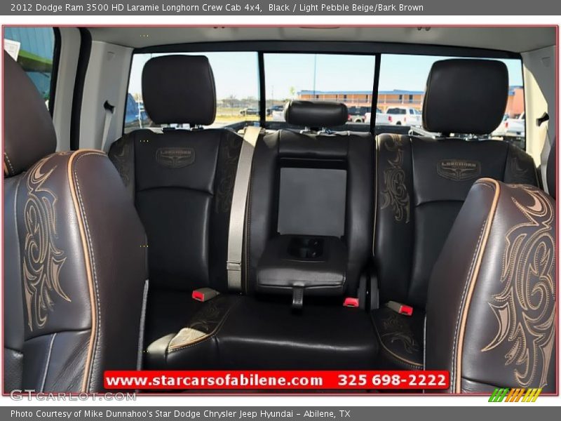 Black / Light Pebble Beige/Bark Brown 2012 Dodge Ram 3500 HD Laramie Longhorn Crew Cab 4x4