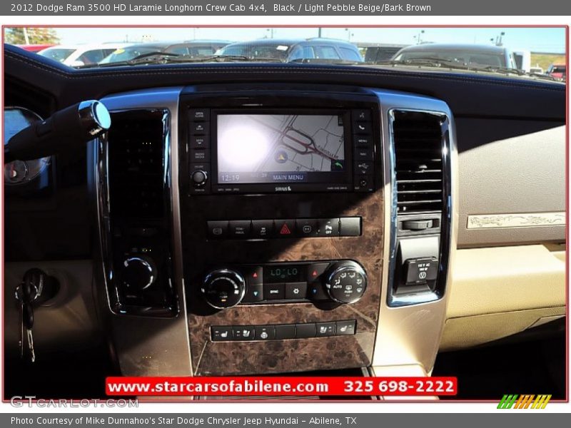 Black / Light Pebble Beige/Bark Brown 2012 Dodge Ram 3500 HD Laramie Longhorn Crew Cab 4x4