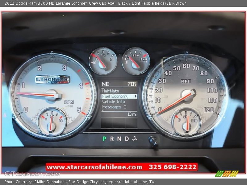 Black / Light Pebble Beige/Bark Brown 2012 Dodge Ram 3500 HD Laramie Longhorn Crew Cab 4x4