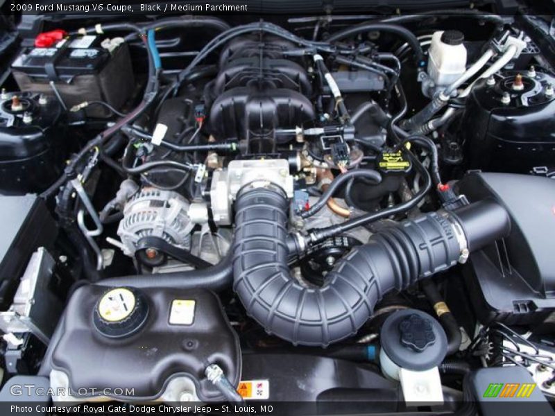 Black / Medium Parchment 2009 Ford Mustang V6 Coupe