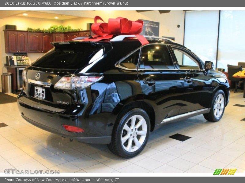 Obsidian Black / Parchment/Brown Walnut 2010 Lexus RX 350 AWD