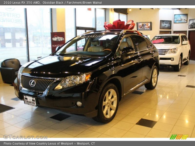 Obsidian Black / Parchment/Brown Walnut 2010 Lexus RX 350 AWD