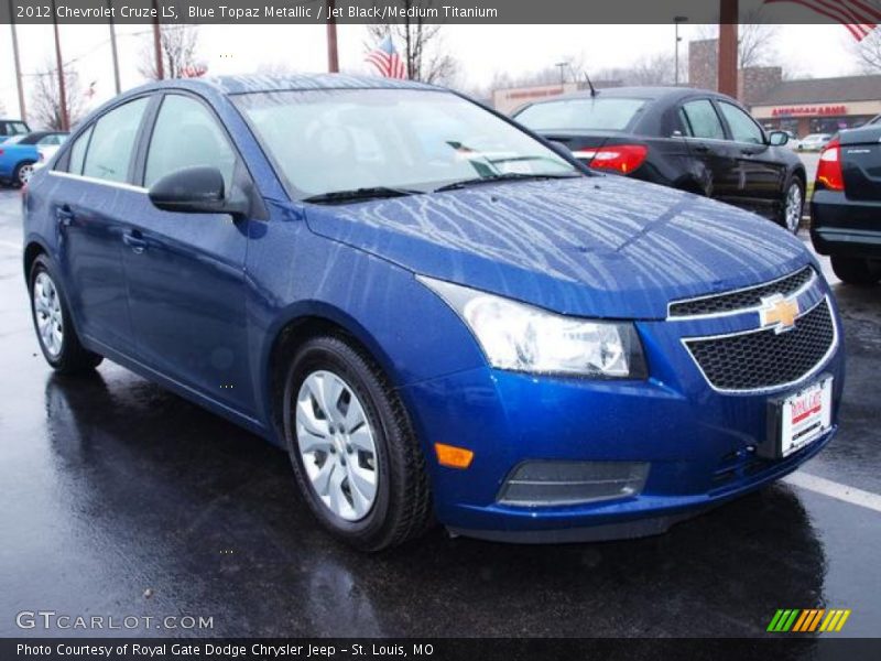 Blue Topaz Metallic / Jet Black/Medium Titanium 2012 Chevrolet Cruze LS