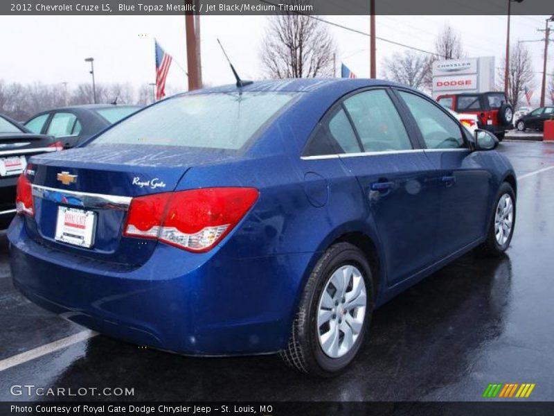 Blue Topaz Metallic / Jet Black/Medium Titanium 2012 Chevrolet Cruze LS