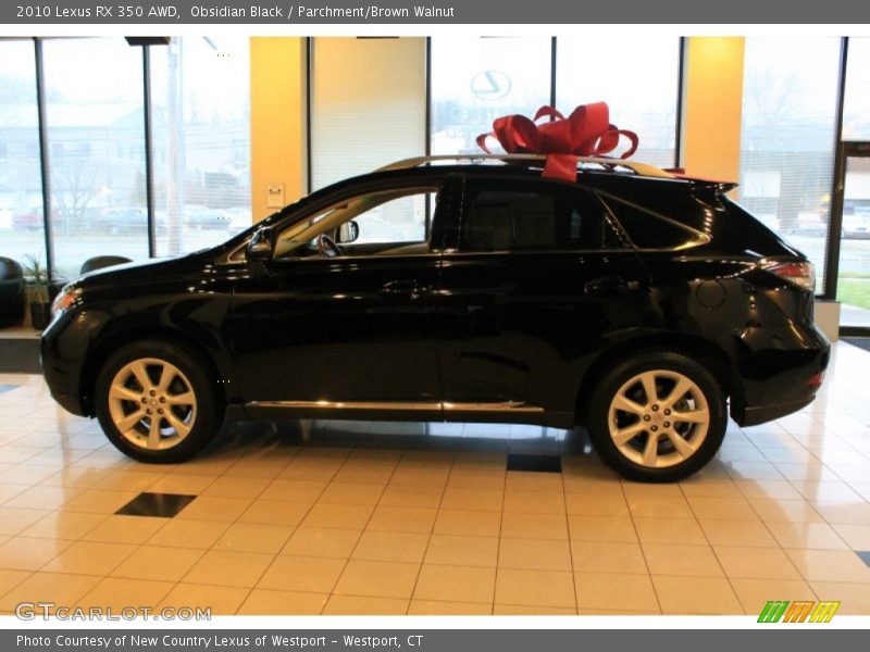 Obsidian Black / Parchment/Brown Walnut 2010 Lexus RX 350 AWD