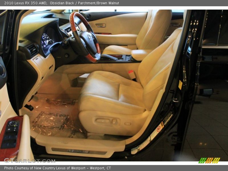 Obsidian Black / Parchment/Brown Walnut 2010 Lexus RX 350 AWD
