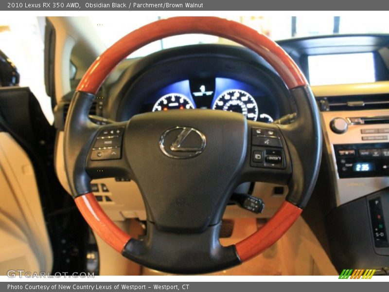 Obsidian Black / Parchment/Brown Walnut 2010 Lexus RX 350 AWD