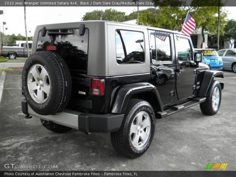 Black / Dark Slate Gray/Medium Slate Gray 2010 Jeep Wrangler Unlimited Sahara 4x4