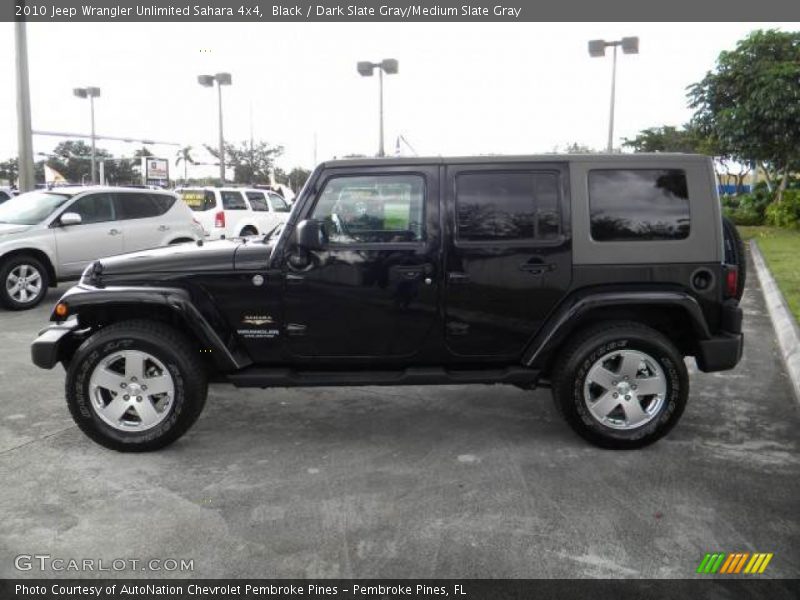 Black / Dark Slate Gray/Medium Slate Gray 2010 Jeep Wrangler Unlimited Sahara 4x4