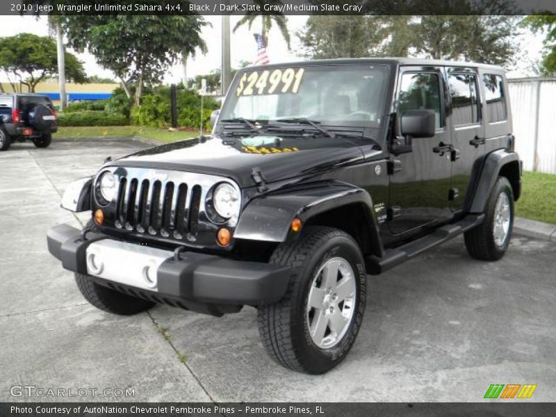 Black / Dark Slate Gray/Medium Slate Gray 2010 Jeep Wrangler Unlimited Sahara 4x4