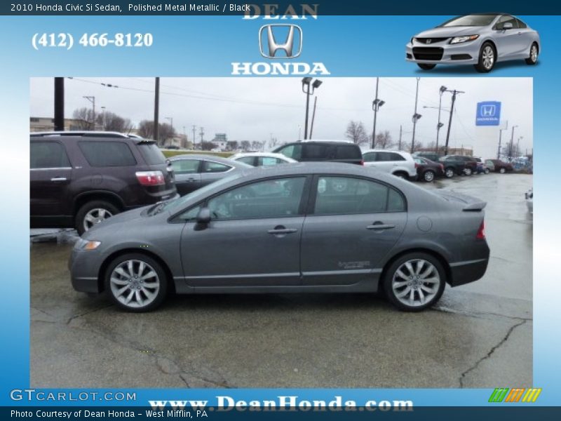 Polished Metal Metallic / Black 2010 Honda Civic Si Sedan