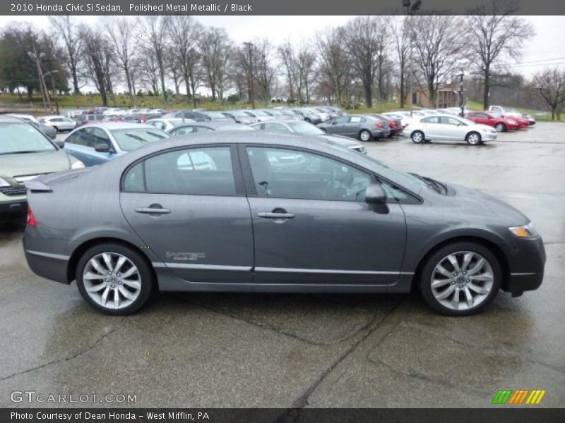 Polished Metal Metallic / Black 2010 Honda Civic Si Sedan
