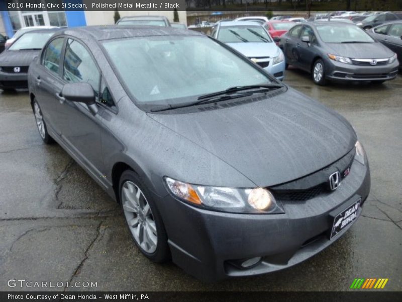 Polished Metal Metallic / Black 2010 Honda Civic Si Sedan