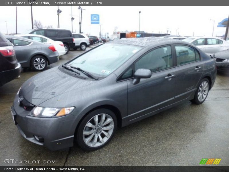 Polished Metal Metallic / Black 2010 Honda Civic Si Sedan