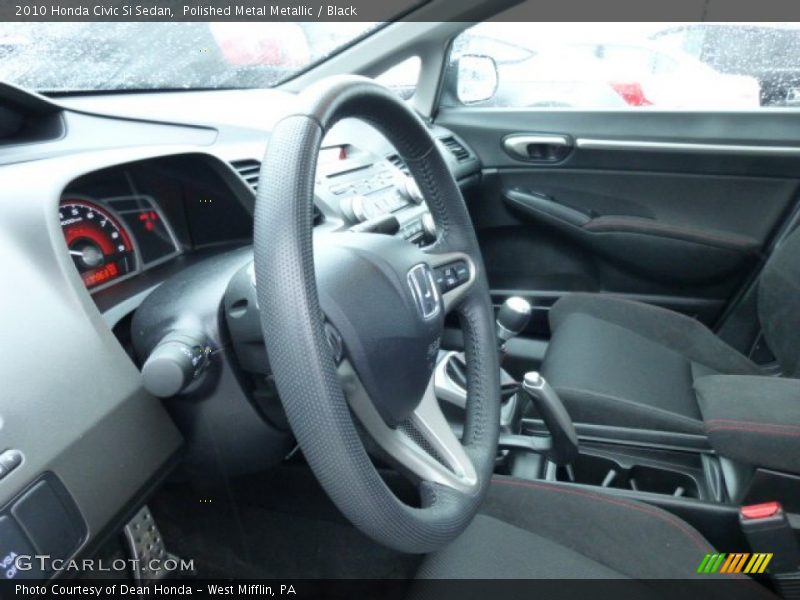 Polished Metal Metallic / Black 2010 Honda Civic Si Sedan