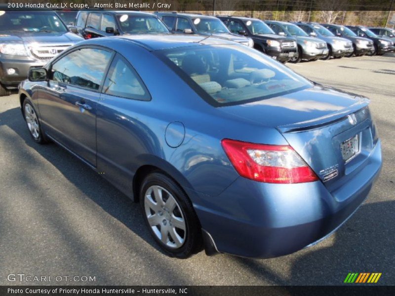 Atomic Blue Metallic / Gray 2010 Honda Civic LX Coupe