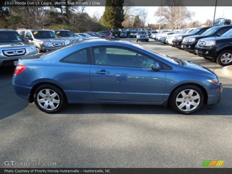 Atomic Blue Metallic / Gray 2010 Honda Civic LX Coupe