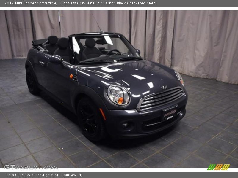 Highclass Gray Metallic / Carbon Black Checkered Cloth 2012 Mini Cooper Convertible